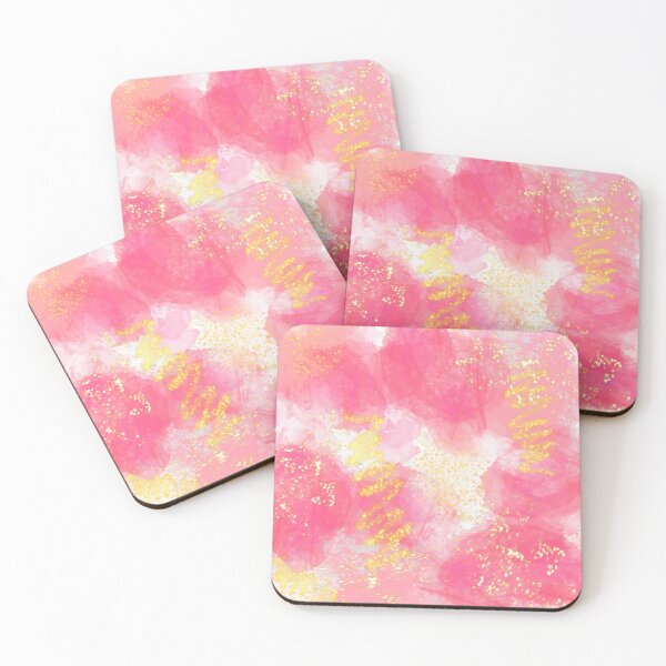 Item preview, Light Pink Abstract Pattern with Gold designed and sold by SixelaDesign.