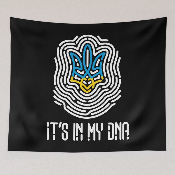 Item preview, It's In My DNA Ukraine Support Ukrainians Coat of arms Flag Fingerprint designed and sold by lxmag.