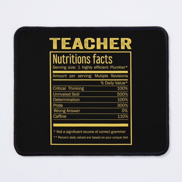 Item preview, Teacher birthday Gifts Shirt,Cool Teacher Funny Nutrition Facts Mens Womens Christmas Fathers Days Gift, Teacher Nutrition Facts designed and sold by xlnv.