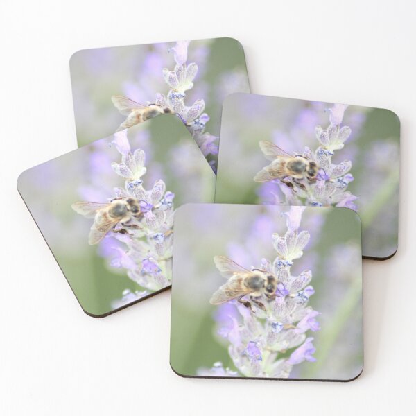 Item preview, Honey Bee Close Up On Lavender Nature Photography designed and sold by taiche.