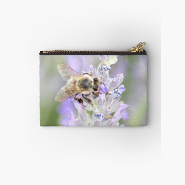 Item preview, Honey Bee Close Up On Lavender Nature Photography designed and sold by taiche.