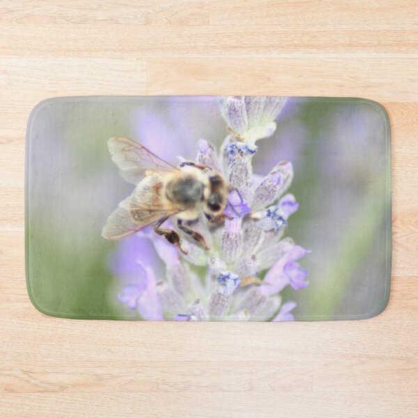 Item preview, Honey Bee Close Up On Lavender Nature Photography designed and sold by taiche.