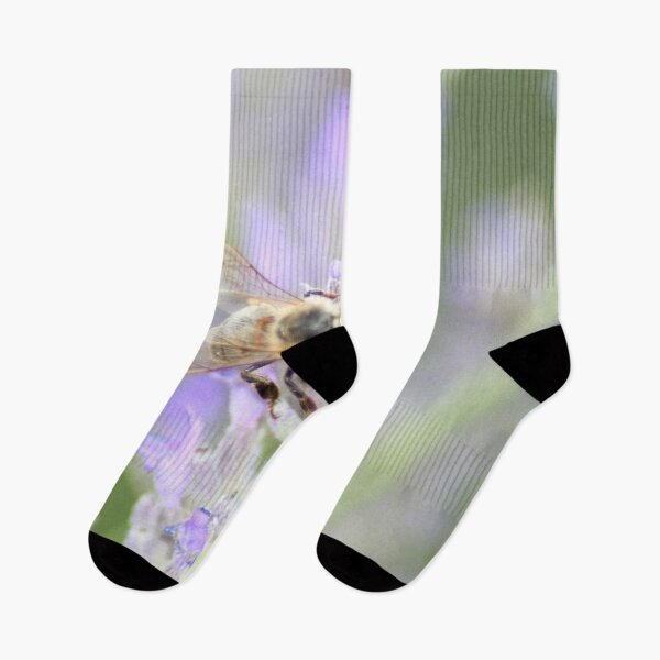 Item preview, Honey Bee Close Up On Lavender Nature Photography designed and sold by taiche.