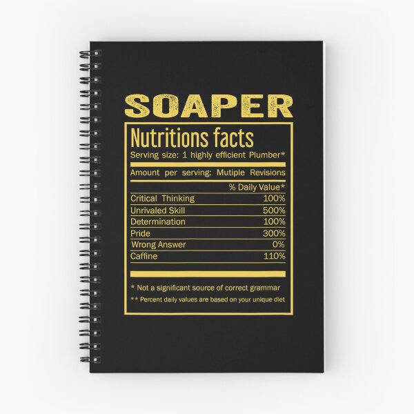 Item preview, Soaper birthday Gifts Shirt,Cool Soaper Funny Nutrition Facts Mens Womens Christmas Fathers Days Gift, Soaper Nutrition Facts designed and sold by xlnv.