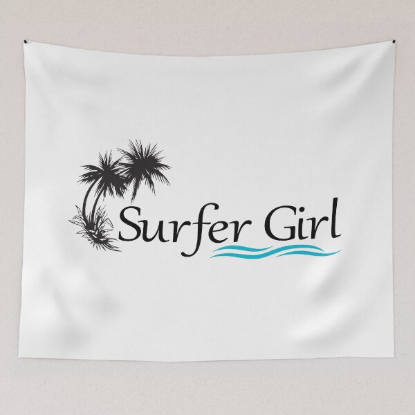 Item preview, SURFER GIRL SURFING BEACH OCEAN CALIFORNIA HAWAII FLORIDA HUNTINGTON NEWPORT MALIBU TEAL designed and sold by DESTINATIONS DECAL.