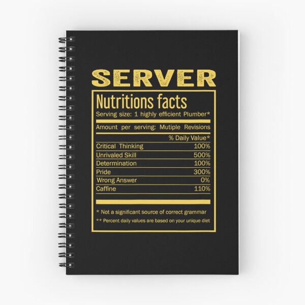 Item preview, Server birthday Gifts Shirt,Cool Server Funny Nutrition Facts Mens Womens Christmas Fathers Days Gift, Server Nutrition Facts designed and sold by xlnv.
