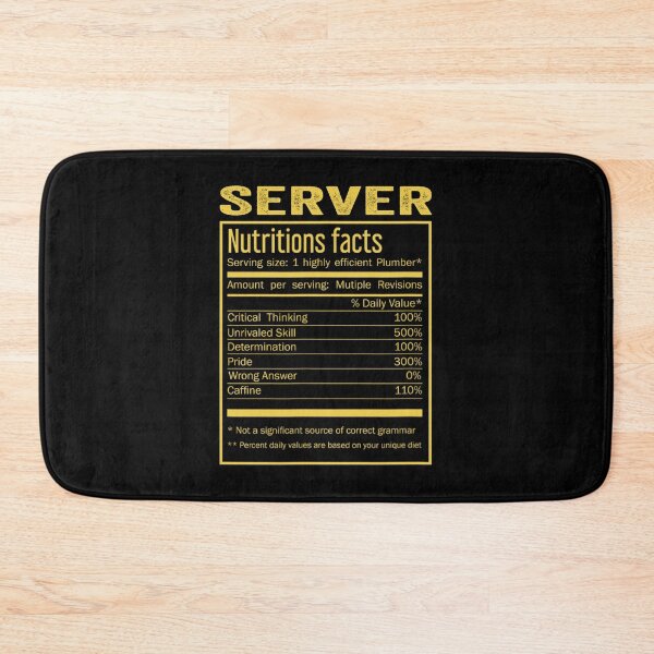 Item preview, Server birthday Gifts Shirt,Cool Server Funny Nutrition Facts Mens Womens Christmas Fathers Days Gift, Server Nutrition Facts designed and sold by xlnv.
