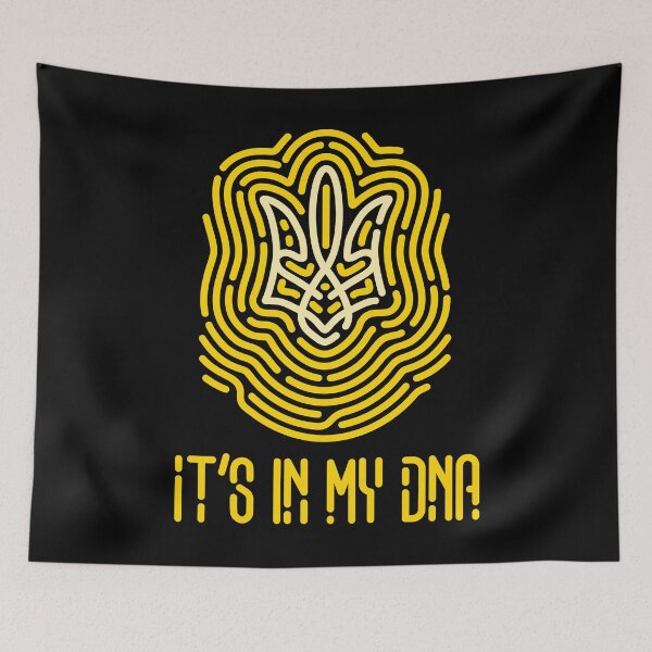 Item preview, It's In My DNA Ukraine Gift Support Ukrainian Coat of arms Flag designed and sold by lxmag.