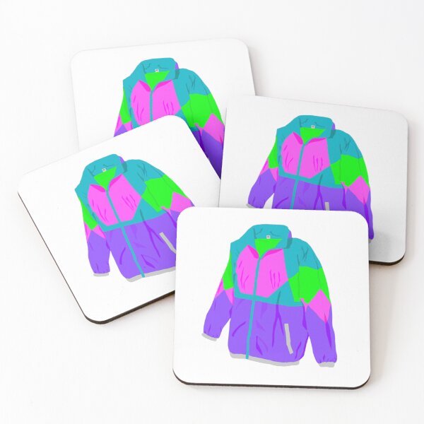 Item preview, Green and purple Colorful neon retro windbreaker designed and sold by EvanWalsh2.