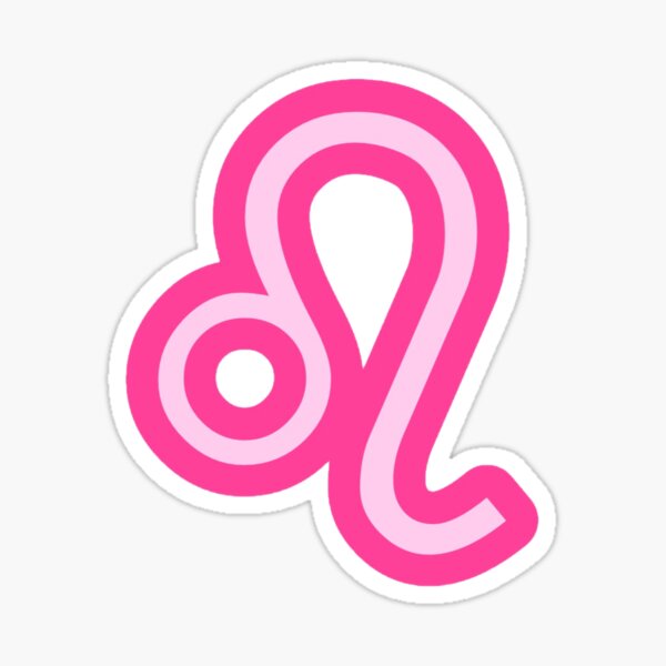 Artikel-Vorschau von Leo Sticker Pink, designt und verkauft von delicateshrimp.