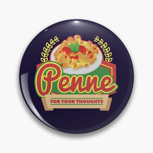 Item preview, Penne for Your Thoughts Funny Pasta Pun designed and sold by jaygo.