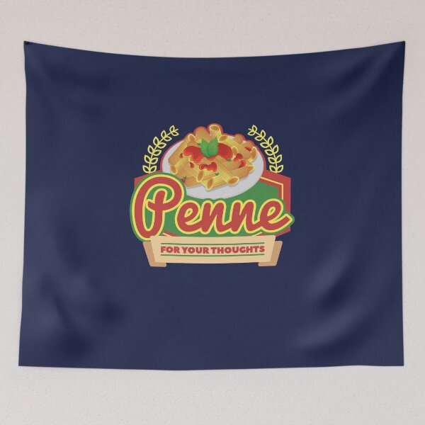 Item preview, Penne for Your Thoughts Funny Pasta Pun designed and sold by jaygo.