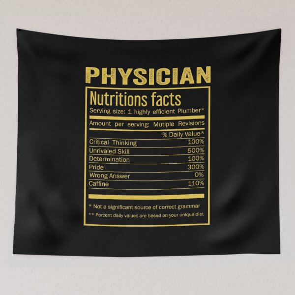 Item preview, Physician birthday Gifts Shirt,Cool Physician Funny Nutrition Facts Mens Womens Christmas Fathers Days Gift, Physician Nutrition Facts designed and sold by xlnv.