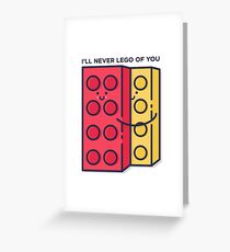Tarjeta de felicitación Nunca Lego