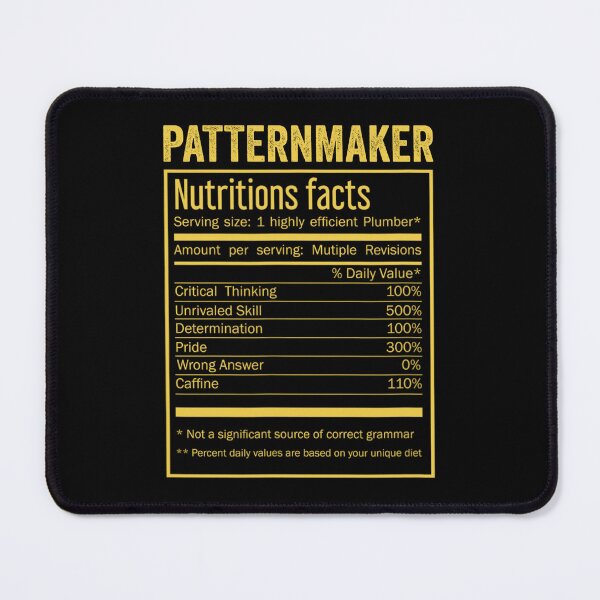 Item preview, Patternmaker birthday Gifts Shirt,Cool Patternmaker Funny Nutrition Facts Mens Womens Christmas Fathers Days Gift, Patternmaker Nutrition Facts designed and sold by xlnv.