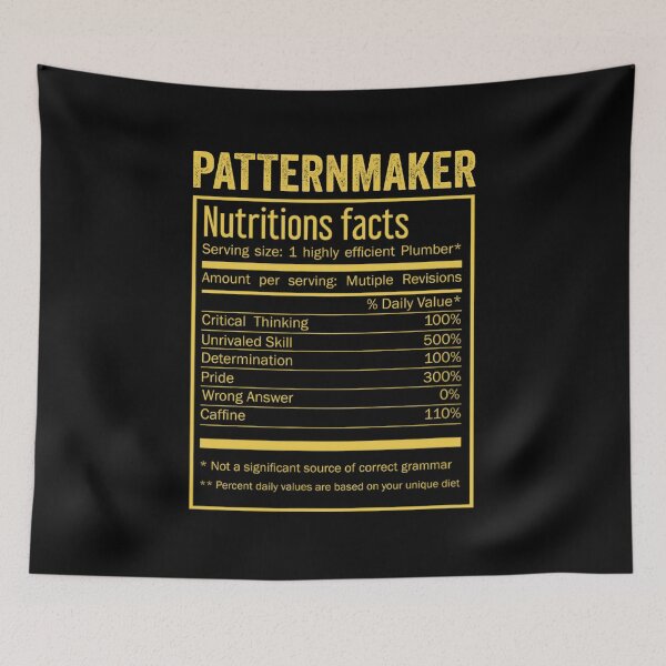 Item preview, Patternmaker birthday Gifts Shirt,Cool Patternmaker Funny Nutrition Facts Mens Womens Christmas Fathers Days Gift, Patternmaker Nutrition Facts designed and sold by xlnv.