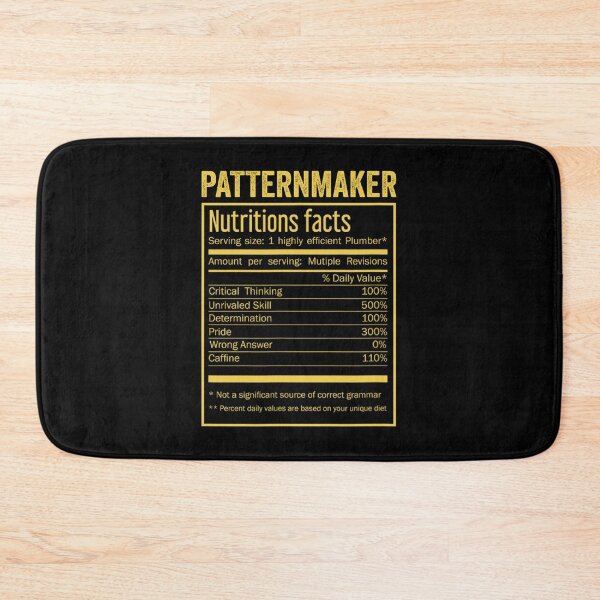 Item preview, Patternmaker birthday Gifts Shirt,Cool Patternmaker Funny Nutrition Facts Mens Womens Christmas Fathers Days Gift, Patternmaker Nutrition Facts designed and sold by xlnv.