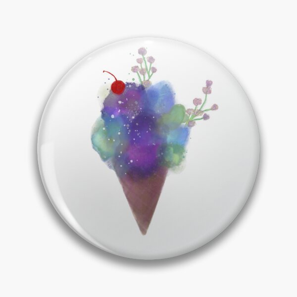 Item preview, Galaxy Floral Ice Cream Cone designed and sold by katieladybug3.
