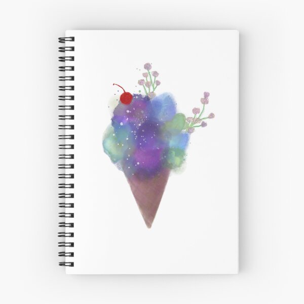 Item preview, Galaxy Floral Ice Cream Cone designed and sold by katieladybug3.