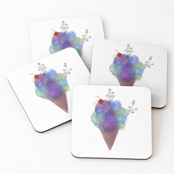 Item preview, Galaxy Floral Ice Cream Cone designed and sold by katieladybug3.
