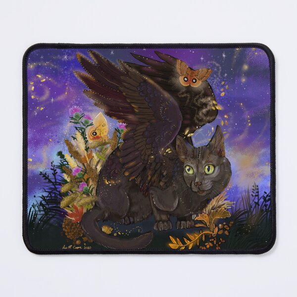 Item preview, Raven Winged Autumn Magic Cat designed and sold by Shadowind.