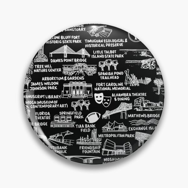 Item preview, Jacksonville Map Art designed and sold by fiberandgloss.