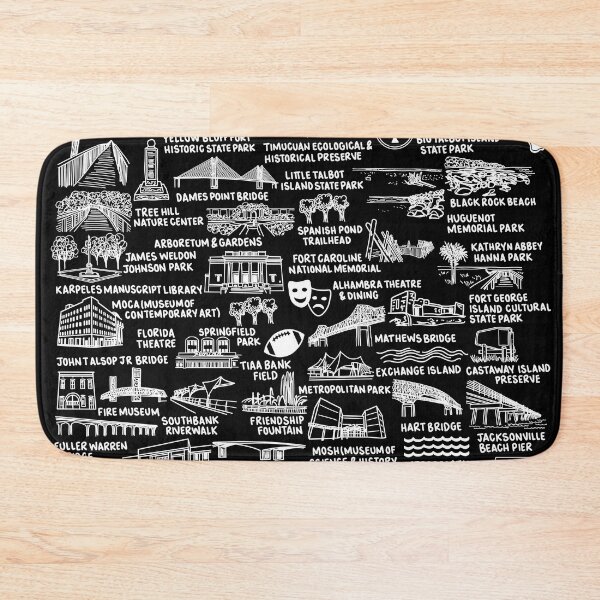 Item preview, Jacksonville Map Art designed and sold by fiberandgloss.