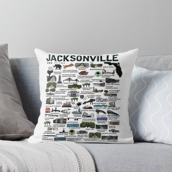 Item preview, Jacksonville Florida Map  designed and sold by fiberandgloss.