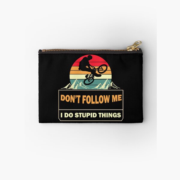 Item preview, Don't Follow Me I Do Stupid Things Retro Mountain Biker designed and sold by Rami Khalifah.