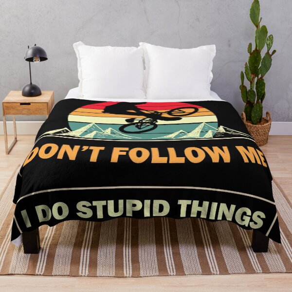 Item preview, Don't Follow Me I Do Stupid Things Retro Mountain Biker designed and sold by Rami Khalifah.