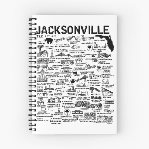 Item preview, Jacksonville Florida Map Art designed and sold by fiberandgloss.