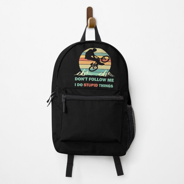 Item preview, Don't Follow Me I Do Stupid Things Retro Mountain Biker designed and sold by Rami Khalifah.