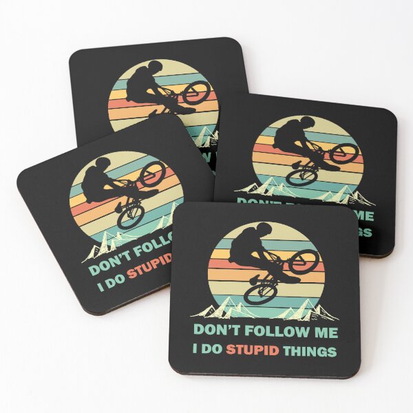 Item preview, Don't Follow Me I Do Stupid Things Retro Mountain Biker designed and sold by Rami Khalifah.