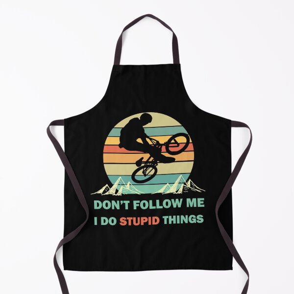 Item preview, Don't Follow Me I Do Stupid Things Retro Mountain Biker designed and sold by Rami Khalifah.