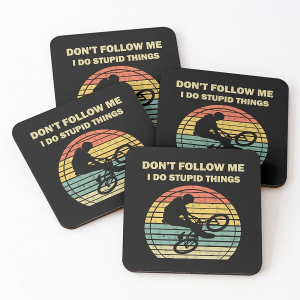 Item preview, Don't Follow Me I Do Stupid Things Retro Mountain Biker designed and sold by Rami Khalifah.
