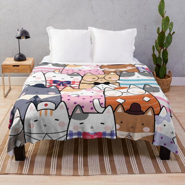 Item preview, Kawaii Working Cat Pattern designed and sold by ThisIsMugLife.