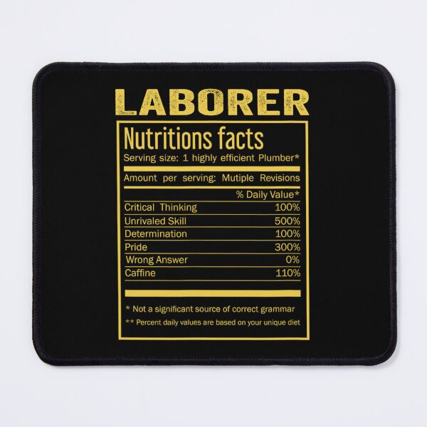 Item preview, Laborer birthday Gifts Shirt,Cool Laborer Funny Nutrition Facts Mens Womens Christmas Fathers Days Gift, Laborer Nutrition Facts designed and sold by xlnv.