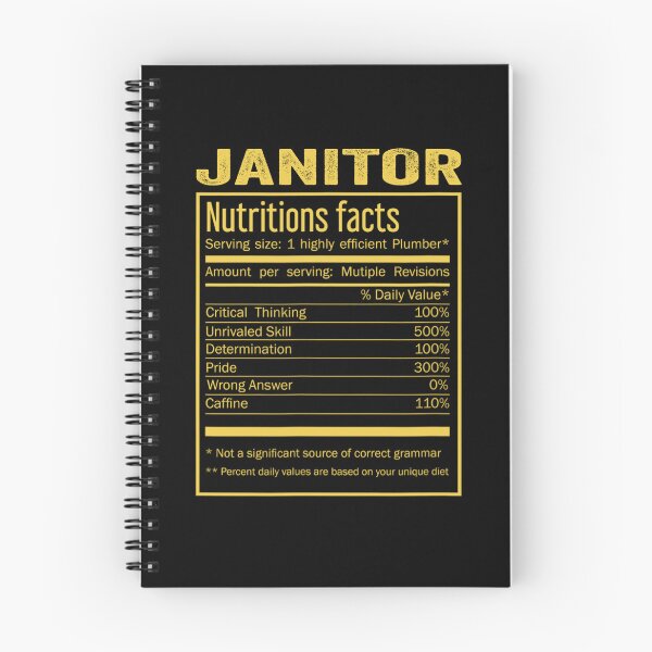Item preview, Janitor birthday Gifts Shirt,Cool Janitor Funny Nutrition Facts Mens Womens Christmas Fathers Days Gift, Janitor Nutrition Facts designed and sold by xlnv.