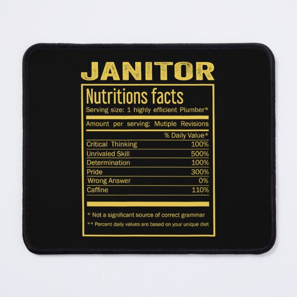 Item preview, Janitor birthday Gifts Shirt,Cool Janitor Funny Nutrition Facts Mens Womens Christmas Fathers Days Gift, Janitor Nutrition Facts designed and sold by xlnv.
