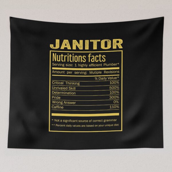 Item preview, Janitor birthday Gifts Shirt,Cool Janitor Funny Nutrition Facts Mens Womens Christmas Fathers Days Gift, Janitor Nutrition Facts designed and sold by xlnv.
