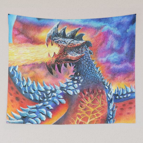 Item preview, Colorful Fire breathing Dragon designed and sold by Kitslam Art.