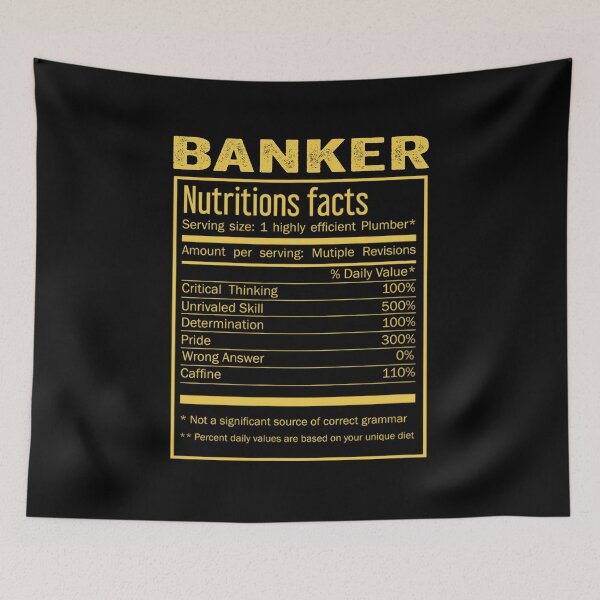 Item preview, banker birthday Gifts Shirt,Cool banker Funny Nutrition Facts Mens Womens Christmas Fathers Days Gift, banker Nutrition Facts designed and sold by xlnv.