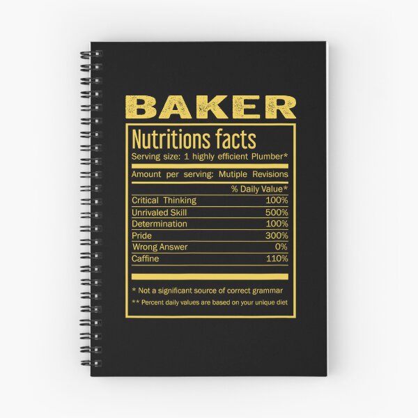 Item preview, baker birthday Gifts Shirt,Cool baker Funny Nutrition Facts Mens Womens Christmas Fathers Days Gift, baker Nutrition Facts designed and sold by xlnv.