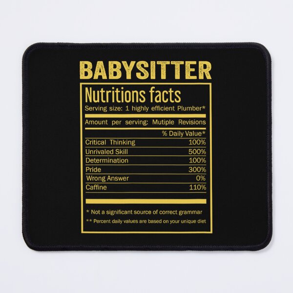 Item preview, babysitter birthday Gifts Shirt,Cool babysitter Funny Nutrition Facts Mens Womens Christmas Fathers Days Gift, babysitter Nutrition Facts designed and sold by xlnv.