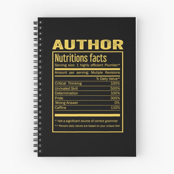 Item preview, author birthday Gifts Shirt,Cool author Funny Nutrition Facts Mens Womens Christmas Fathers Days Gift, author Nutrition Facts designed and sold by xlnv.