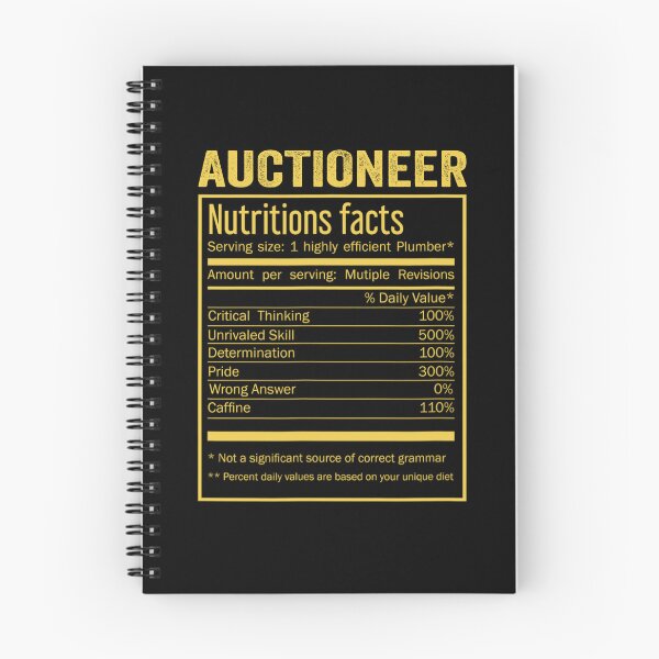 Item preview, auctioneer birthday Gifts Shirt,Cool auctioneer Funny Nutrition Facts Mens Womens Christmas Fathers Days Gift, auctioneer Nutrition Facts designed and sold by xlnv.