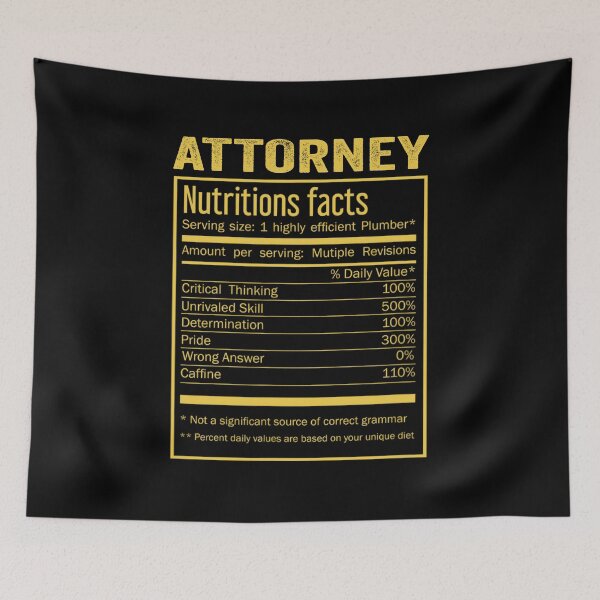 Item preview, attorney birthday Gifts Shirt,Cool attorney Funny Nutrition Facts Mens Womens Christmas Fathers Days Gift, attorney Nutrition Facts designed and sold by xlnv.