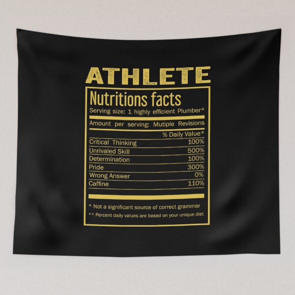 Item preview, athlete birthday Gifts Shirt,Cool athlete Funny Nutrition Facts Mens Womens Christmas Fathers Days Gift, athlete Nutrition Facts designed and sold by xlnv.