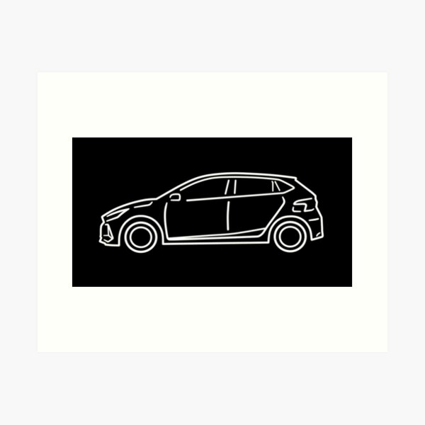 Citroen Saxo White Artwork' Poster, picture, metal print, paint by Mário  Ramos Art