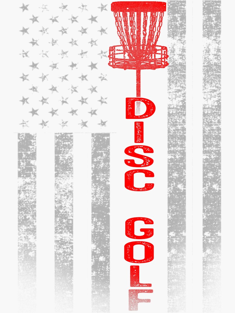 “Disc Golf Basket Flag Design - Gift for Disc Golfers” Sticker for Sale